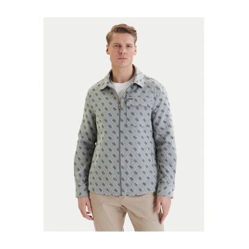 Geaca de tranzitie barbati -  gri - material sintetic -