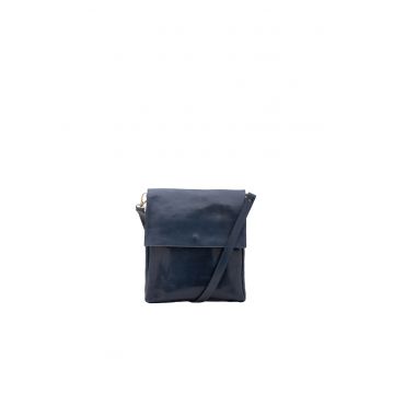 Geanta crossbody de piele - Albastru