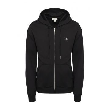 Hanorac regular fit cu gluga - fermoar si buzunare laterale -