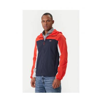 Jacheta regular fit cu fermoar si mansete elastice