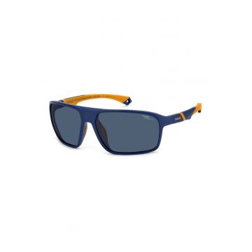 Ochelari de soare cu lentile polarizate Ultra - Albastru inchis/Portocaliu mandarina