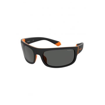 Ochelari de soare wrap polarizati - Negru/Portocaliu