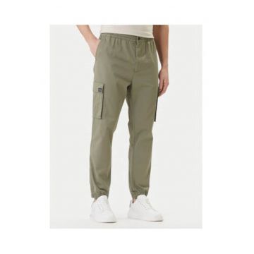 Pantaloni cargo cu talie elastica