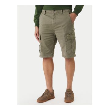 Pantaloni cargo din amestec de bumbac cu buzunare