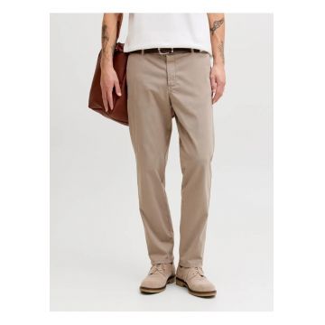 Pantaloni chino barbati - cu talie medie - Regular Fit - Jpstollie - Maro - Maro