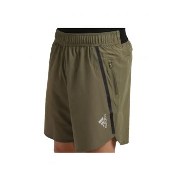 Pantaloni scurti sport barbati D4T UND -  Poliester/Elastan - Kaki -