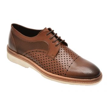 Pantofi eleganti MARCO ZENETI maro, 42453, din piele naturala