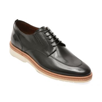 Pantofi eleganti MARCO ZENETI negri, 63616, din piele naturala