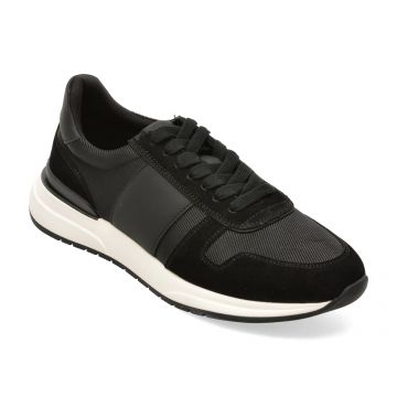 Pantofi sport ALDO negri, ROBBEN 001, din material textil si piele naturala