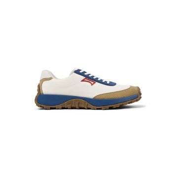 Pantofi sport Drift Trail cu detalii din piele intoarsa - Alb/Maro camel/Albastru
