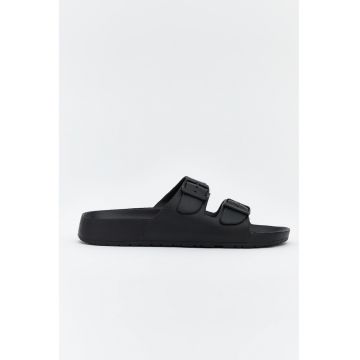 Papuci uni cu catarame - Negru