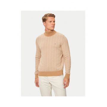 Polo din bumbac organic cu guler inalt -