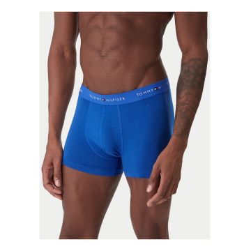 Set de boxeri cu banda logo in talie si model uni - 3 perechi -