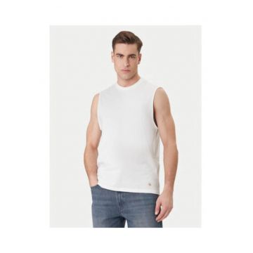 Top uni slim fit din bumbac -