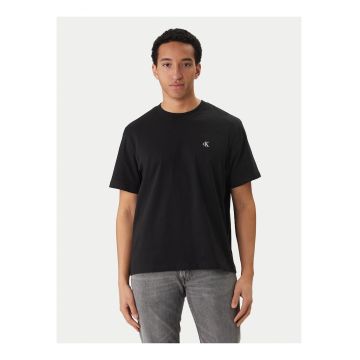 Tricou cu detaliu logo si decolteu la baza gatului