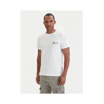 Tricou cu logo si decolteu la baza gatului -