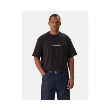 Tricou cu maneci cazute si imprimeu pe piept -