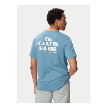 Tricou de bumbac cu model grafic pe spate