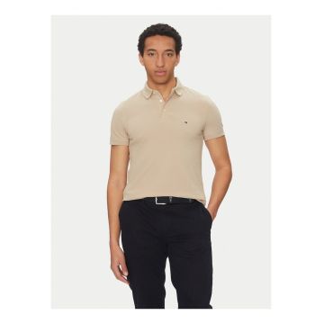 Tricou din amestec de bumbac organic - cu guler polo