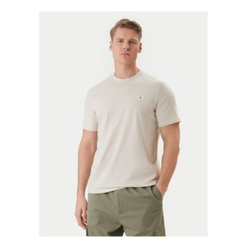 Tricou din bumbac cu decolteu la baza gatului