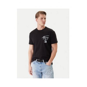 Tricou din bumbac - cu decolteu la baza gatului