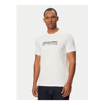 Tricou din bumbac cu decolteu rotund si maneci scurte
