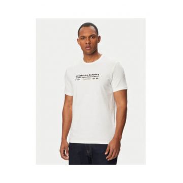 Tricou din bumbac cu decolteu rotund si maneci scurte