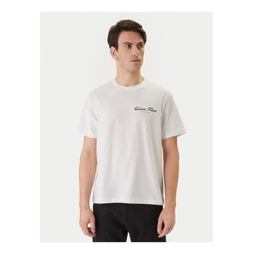 Tricou din bumbac cu detaliu logo pe piept -