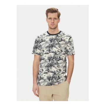 Tricou din bumbac cu motiv tropical -
