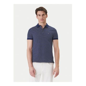 Tricou polo in dungi cu nasturi