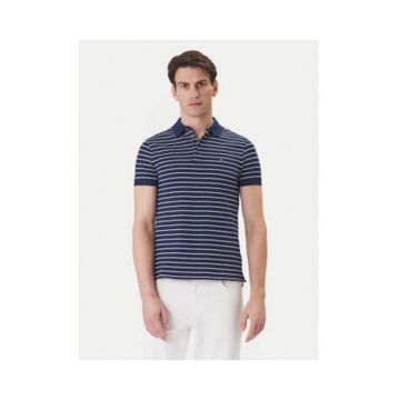 Tricou polo in dungi cu nasturi
