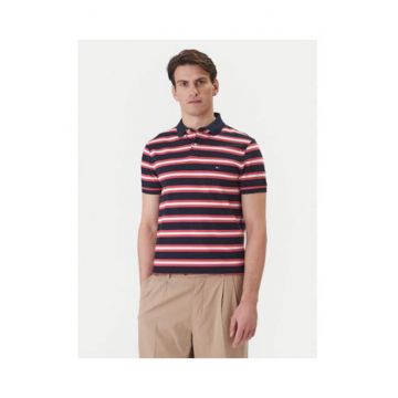Tricou polo in dungi din bumbac organic