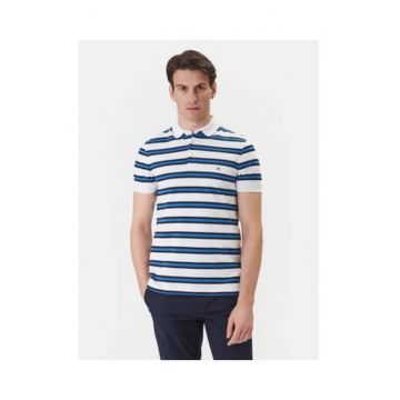 Tricou polo in dungi regular fit.