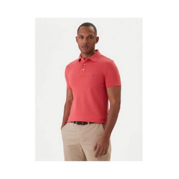 Tricou polo slim fit din bumbac organic