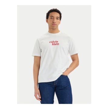 Tricou regular fit cu logo contrastant pe piept