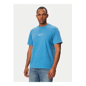 Tricou regular fit din bumbac cu logo contrastant