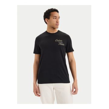 Tricou regular fit din bumbac cu logo lateral pe piept