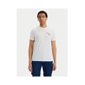 Tricou regular fit din bumbac cu logo pe piept