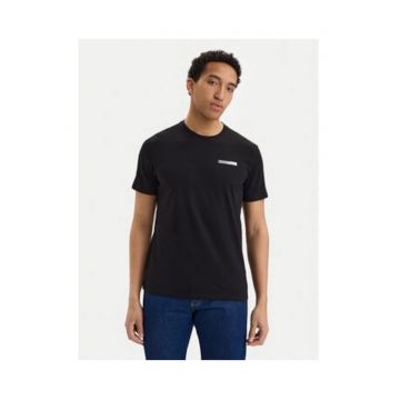 Tricou slim fit cu decolteu rotund - din bumbac