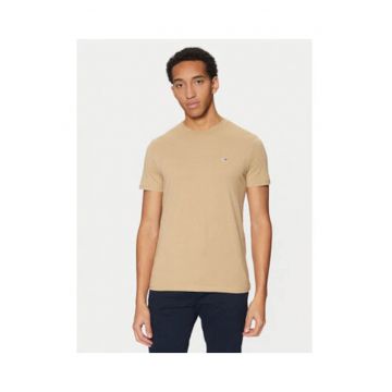 Tricou slim fit cu guler rotund