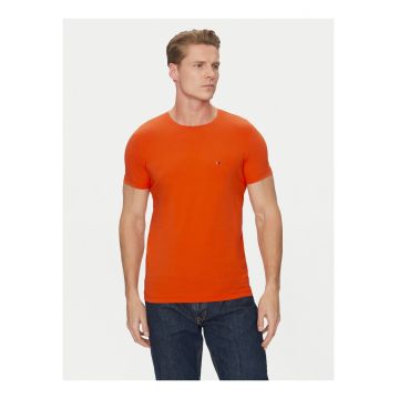 Tricou slim fit din amestec de bumbac organic -