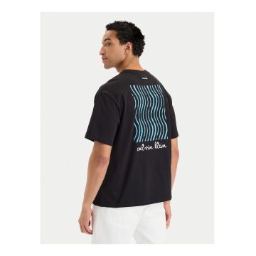 Tricou supradimensionat cu imprimeu logo pe partea din spate