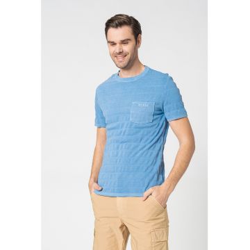 Tricou de bumbac cu aspect striat