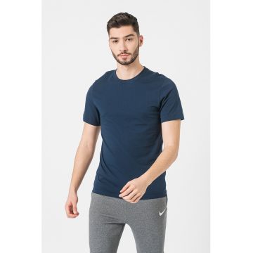 Tricou de bumbac pentru fotbal Park20 - Bleumarin