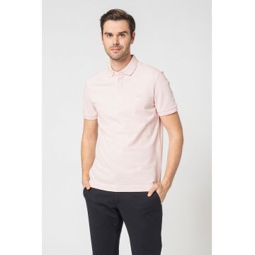 Tricou polo regular fit cu logo discret