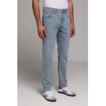 Blugi slim fit - Albastru deschis melange