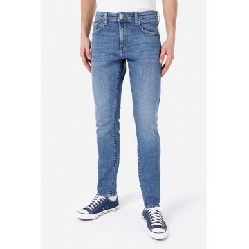Blugi slim fit cu aspect decolorat Danny - Albastru