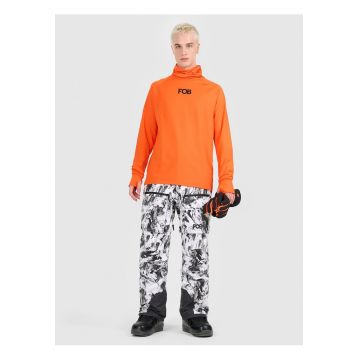 Bluza termica  barbati - portocalie - guler inalt - material poliester -