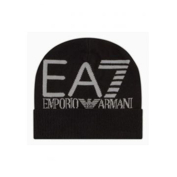 Caciula barbati - Emporio Armani - model 7X00006AF11994 MC041 - acril - neagra - marimea