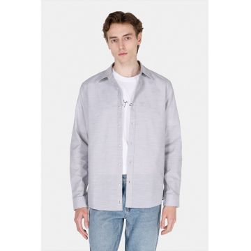 Camasa din bumbac cu maneci lungi CL1073846 - Gri cenusiu